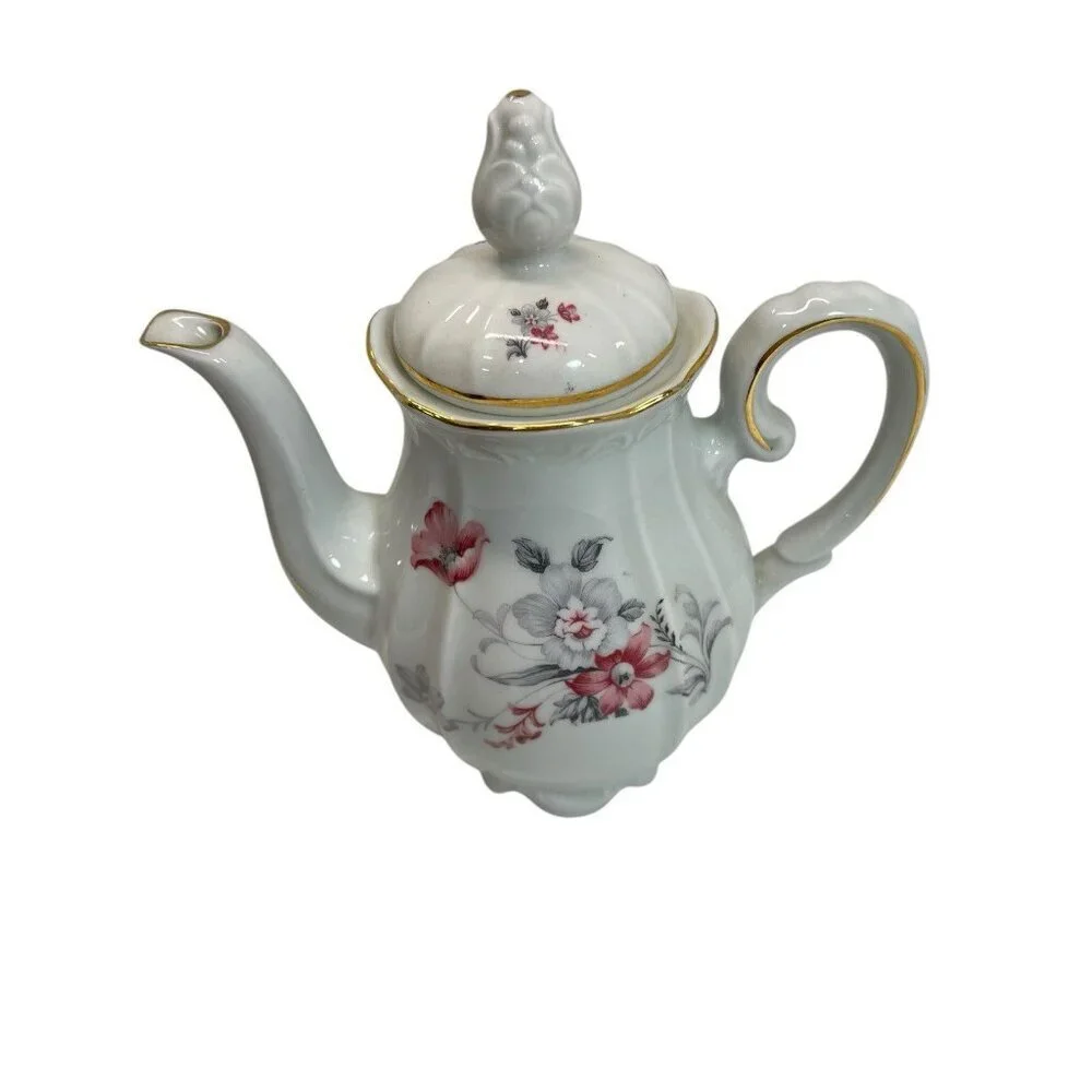 Antique Porcelain Teapot & Lid 8.4